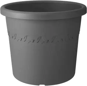 Elho Algarve Cilindro 30cm Plastic Plant Pot in Anthracite