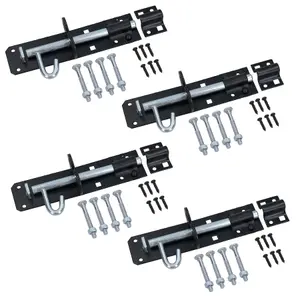 150mm Brenton Slip Bolt Padbolt Slide Latch Lock Catch Sheds Gates 4pk