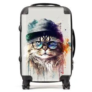 Siberian Cat Face Splashart Suitcase - Cabin