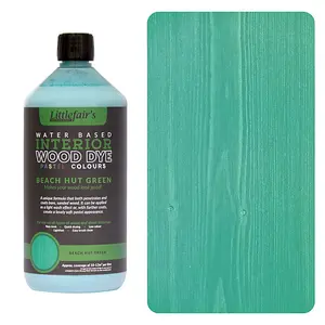 Littlefair's - Indoor Wood Stain - Beach Hut Green - 1 LTR