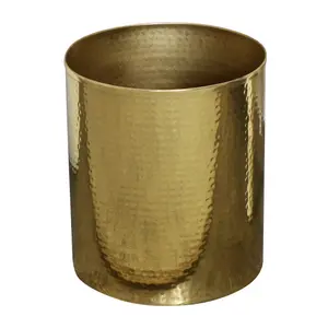 Melody Maison Metal Hammered Gold Storage Waste Bin