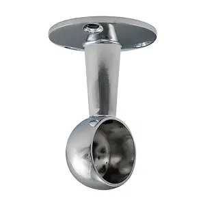 Timco - End Bracket - For Round Tube - Polished Chrome (Size 25mm - 2 Pieces)