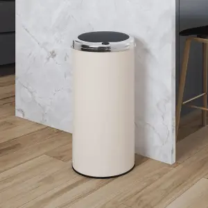 Inmotion 42L Cream Stainless Steel Kitchen Waste Dust Bin