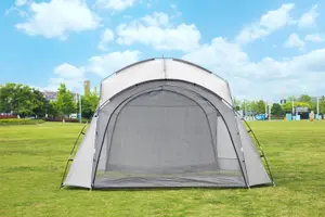 3.5m Garden Gazebo with LED Lights - Grey