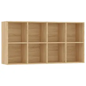 Berkfield Book Cabinet/Sideboard Sonoma Oak 66x30x130 cm Engineered Wood