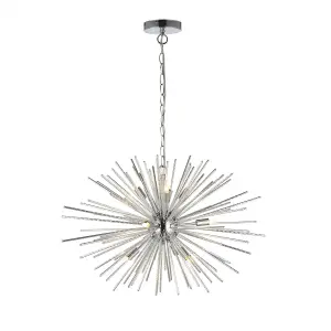 Luminosa Lena 9 Light Spherical Pendant Chrome Plate, G9