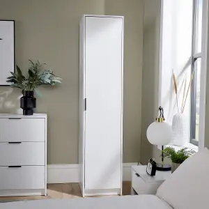 Home Source Phoenix 1 Door Wardrobe White