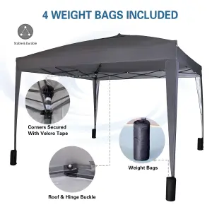 MCC Direct Gazebo 3x3 Pop up with Sides Grey