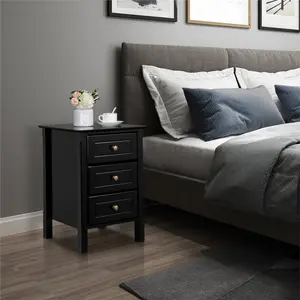 3 - Drawer End Table (Set of 2) Black