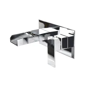 Nes Home Laura Waterfall Wall Mounted Basin Mono Mixer Tap