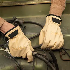 Makita P-84626 Cow Driver Gloves - Medium Pair - Genuine Durahide Leather