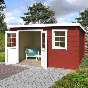 Lasita Osland Amira 275 - 2.75m x 3.8m - Pent Roof Log Cabin Summer House