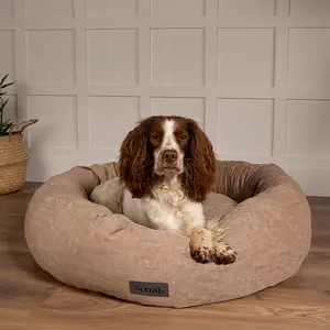 Polyester Pet Bed Light Brown / Extra Large (32-40kg)