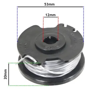 SPARES2GO Line and Spool compatible with Ryobi One+ 18v 24v 40v Strimmer Trimmer