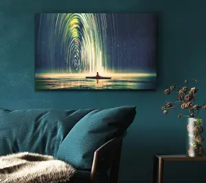 Water Jets Entry Canvas Print Wall Art - Medium 20 x 32 Inches