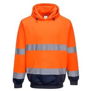 Portwest Two-Tone Hooded Sweatshirt Orange/Navy - L