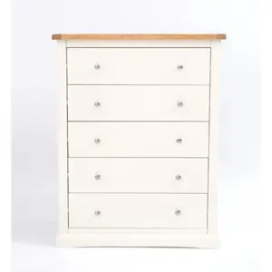 Castelli 5 Drawer Chest of Drawers Chrome Knob