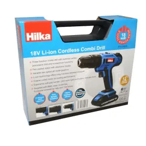 Hilka PTLCHD18 18v Li-ion Cordless Hammer Drill in BMC