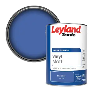 Leyland Trade Vinyl Matt Walls & Ceilings Emulsion Paint Blue Calico (PPG17-05) 5L