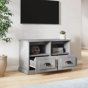 Berkfield TV Cabinet Concrete Grey 80x35x50 cm Engineered Wood