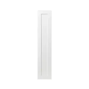 GoodHome Alpinia Tongue & groove Matt white Shaker Tall larder Cabinet door (W)300mm (H)1467mm (T)18mm