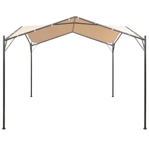 Berkfield Gazebo Pavilion Tent Canopy 3x3 m Steel Beige