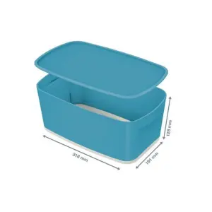 Leitz MyBox Cosy Calm Blue Small Storage Box with Lid 5 Litre