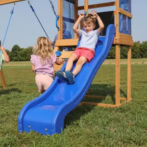 Backyard Discovery Bay Pointe Cedar Wooden Climbing Frame with 2 x Swings and 1 x Slide