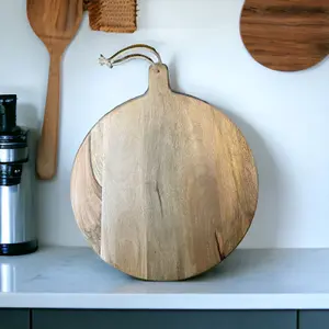 Mango      Wood      Round      Board,      60cm