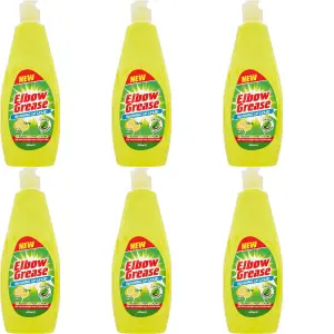 Elbow Grease Lemon Washing Up Liquid 600ml (Pack of 6)