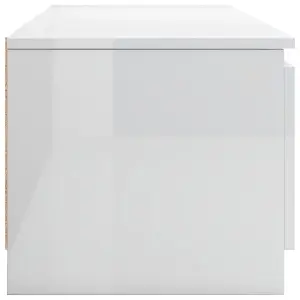 vidaXL TV Cabinet High Gloss White 140x40x35.5 cm Engineered Wood