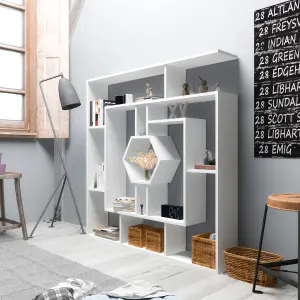 Decorotika Labrina Geometric Design Bookcase