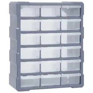 vidaXL Multi-drawer Organiser with 18 Middle Drawers 38x16x47 cm