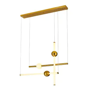 Luminosa Modern LED Hanging Pendant Copper, Warm White 3000K