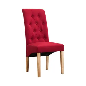 Anya Upholstered Dining Chair (Set of 2) Red