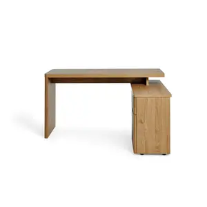 Belfield L-Shape Desk Montana Oak