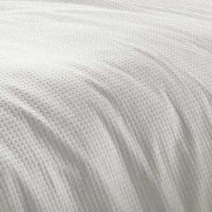 The Linen Yard Waffle Textured 100% Cotton Duvet Cover Set