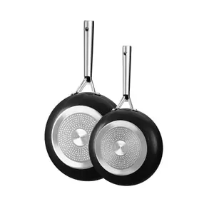 DMD 2-Piece Frying Pan Set 20 and 24cm, Non-Stick, Stainless Steel Cool Touch Handle