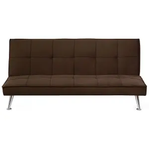 Beliani Retro Sofa Bed HASLE Brown