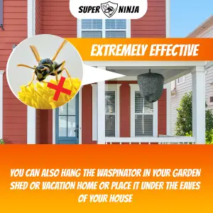 Waspinator Twin Pack - Wasp Repellent for Outdoor Areas, Decoy False Wasp Nests, Garden Wasp Deterrent - Artificial Wasp Nest