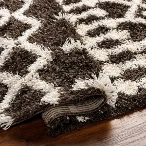 NOUR Boho Shaggy Area Rug 130 x 170 cm