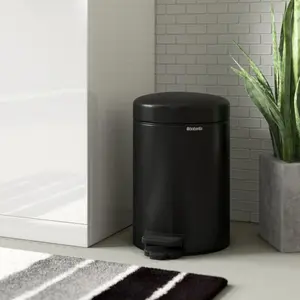 Brabantia NewIcon 3 Litre Soft Closing Pedal Bin Matt Black