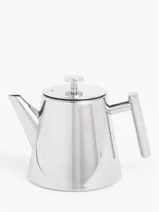 John Lewis Double Wall Teapot With Infuser, 1.2L, Stainless Steel