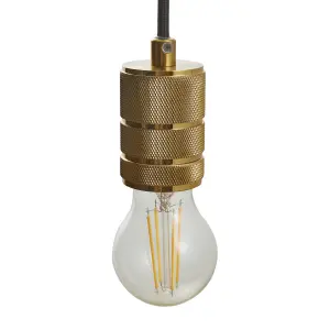 Inlight Milled Warm Brass E27 Cable light set