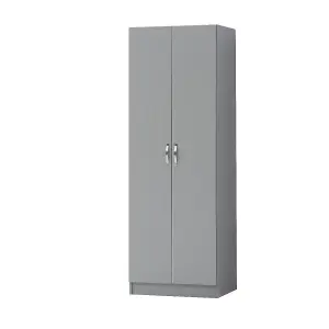 2 Door Double Wardrobe In Grey