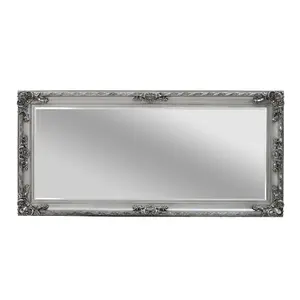 Silver Oversize Retro Rectangular Full Length Mirror