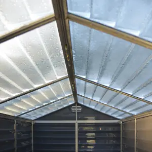 Palram - Canopia Skylight 8x6 ft Apex Dark grey 2 door Shed with floor