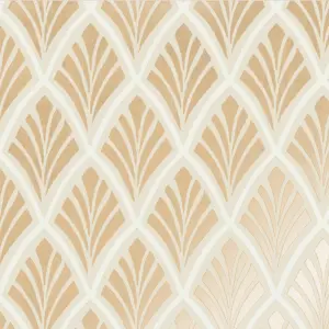 Laura Ashley Florin Gold effect Geometric Smooth Wallpaper Sample