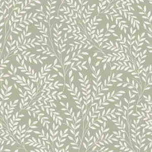 Superfresco Easy Green Leaves Textured Wallpaper