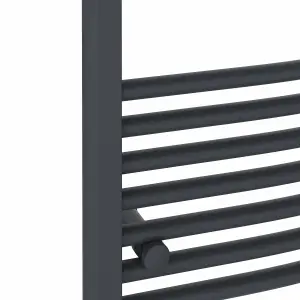 Rinse Curved Bathroom Heated Towel Rail Ladder Radiator Anthracite 800x600mm